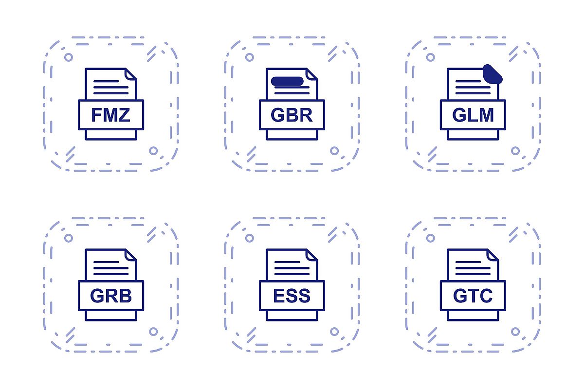 Set Of File Formats Icons example image 1