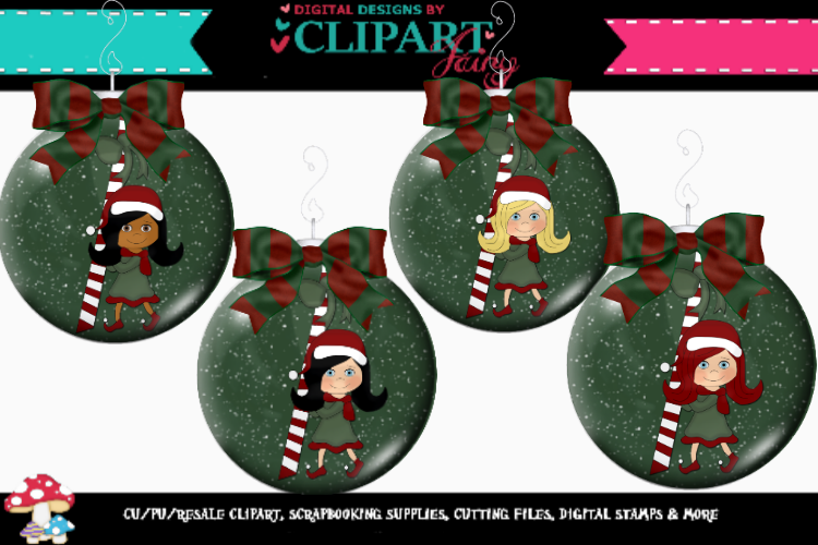 Candy Cane Girl Ornaments example image 1