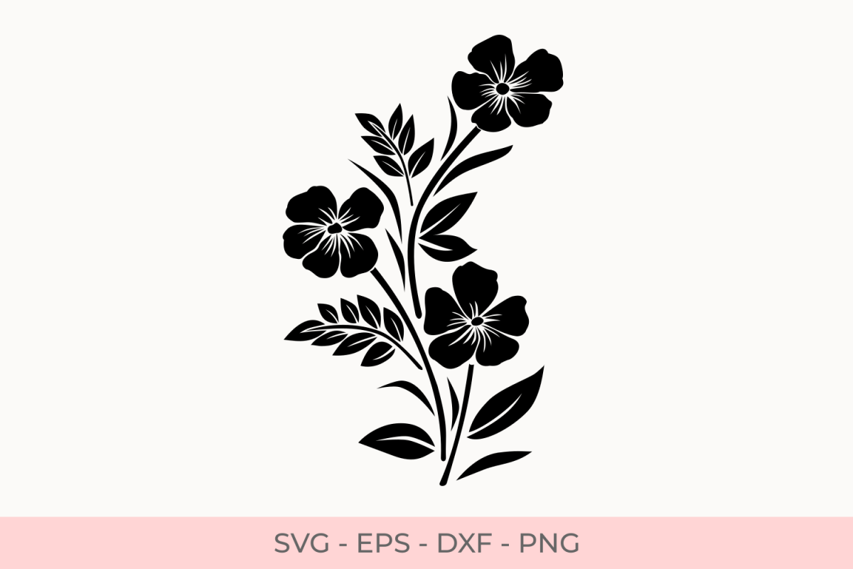 Download Flowers Silhouette Svg, Florals Silhouette Svg, Silhouette Svg, Flower Bouquets Svg