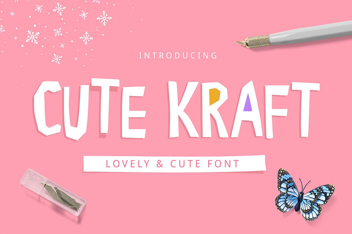 Cute Kraft Fonts example image 1