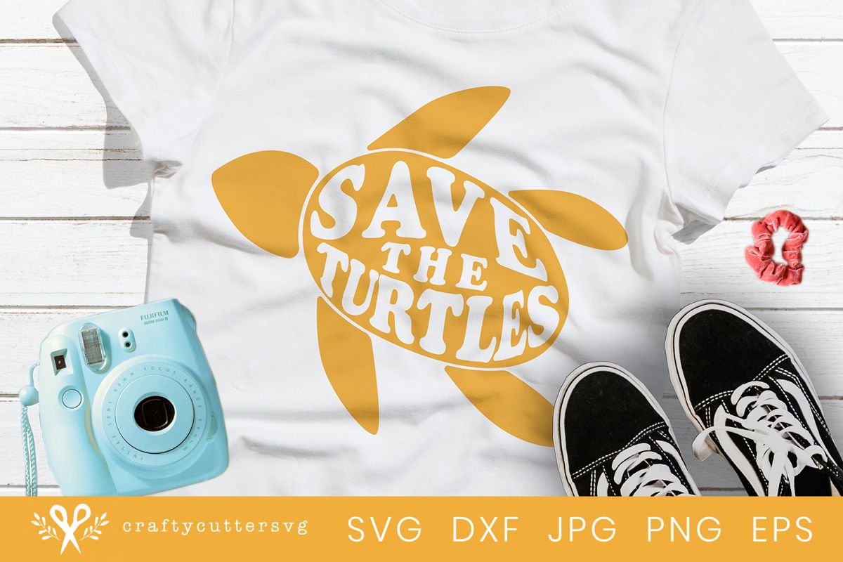 Download Save the turtles Svg Cut File VSCO Girl Clipart