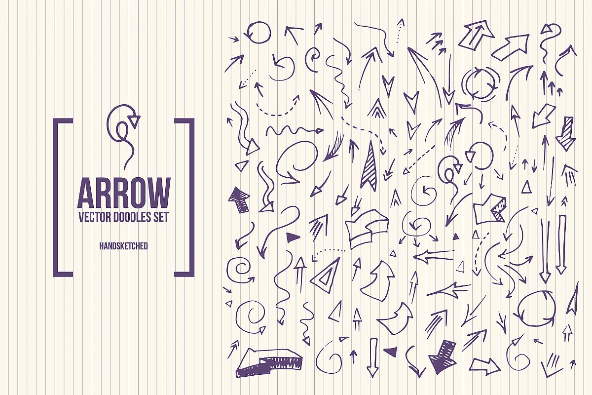 Doodle Arrows Vector Set example image 1