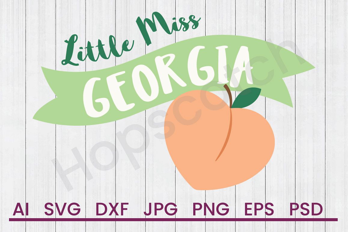 Peach SVG, Little Miss SVG, DXF File, Cuttatable File example image 1