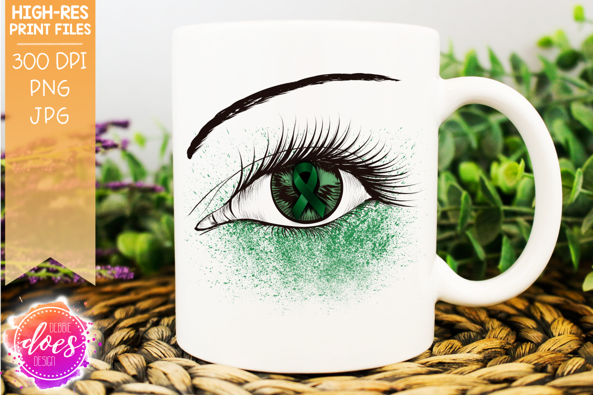 Green Awareness Ribbon Eye - Printable Design example image 1