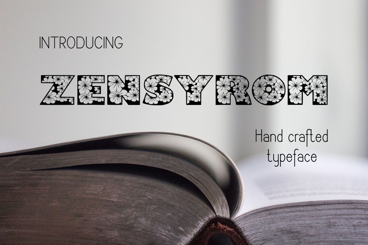 Zensyrom font example image 1