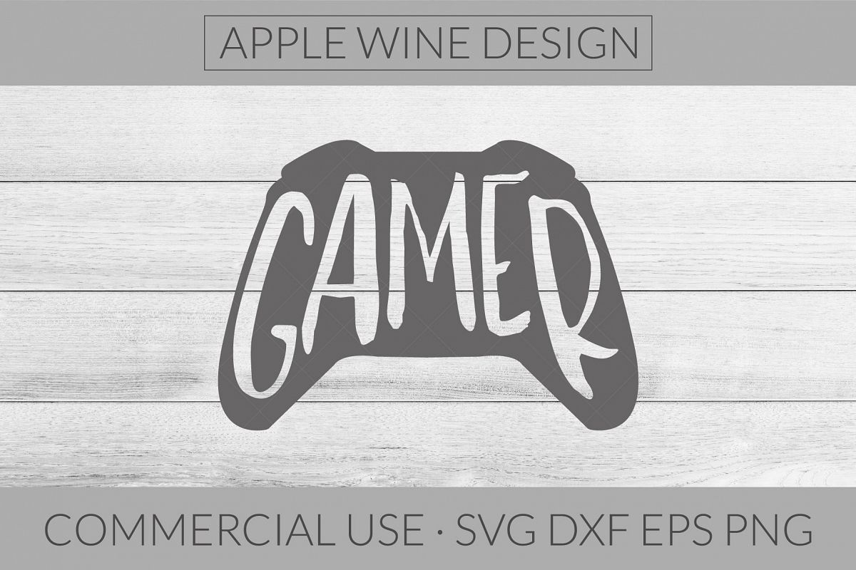 Gamer SVG DXF PNG EPS Cutting File example image 1