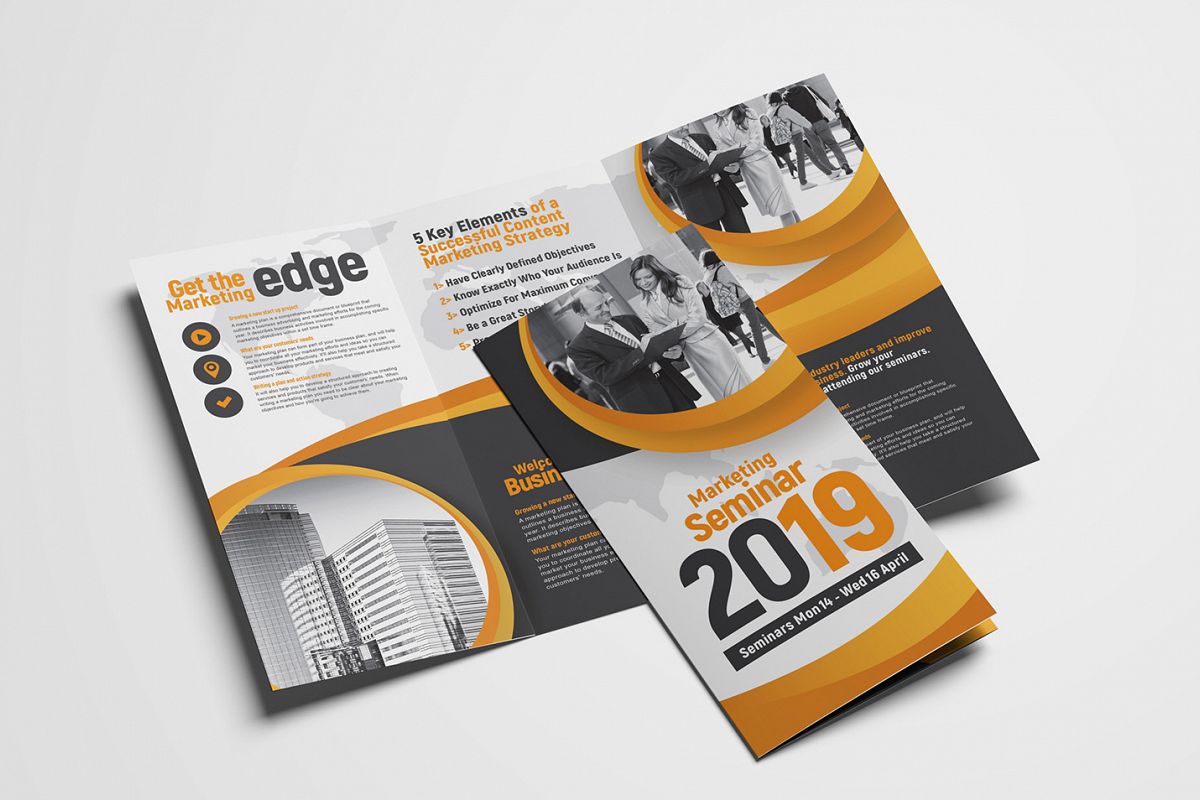 Marketing Seminar Tri-Fold Brochure Template example image 1