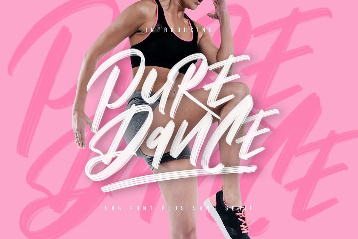 Pure Dance - SVG Font example image 1