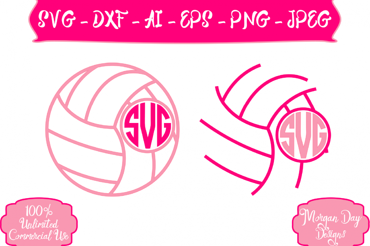 Download Volleyball Monogram SVG