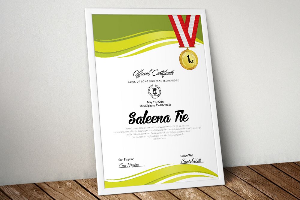 Clean Certificate Template example image 1