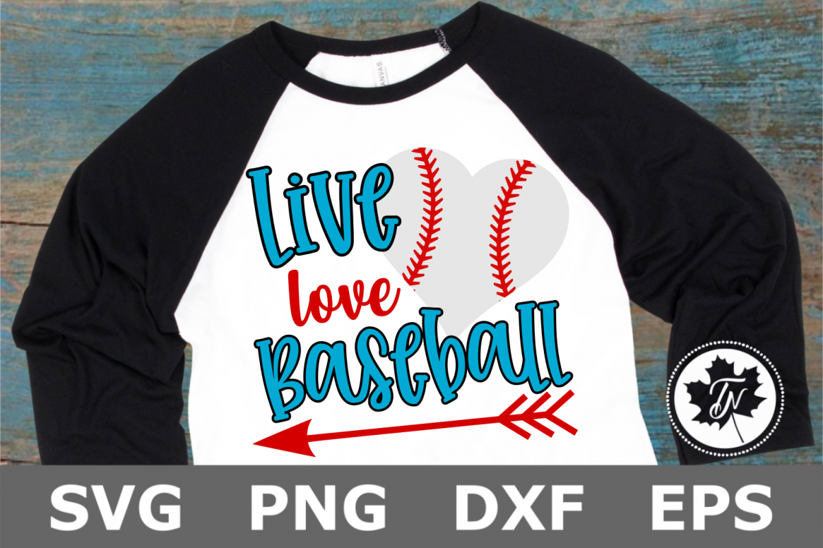 Live Love Baseball - A Sports SVG Cut File example image 1