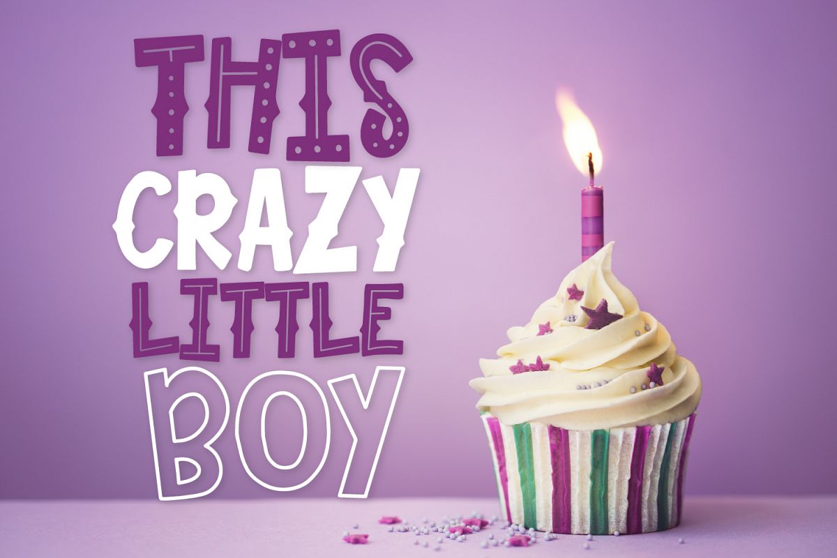 This Crazy Little Boy - A Fun Mixed Style Font Duo example image 1