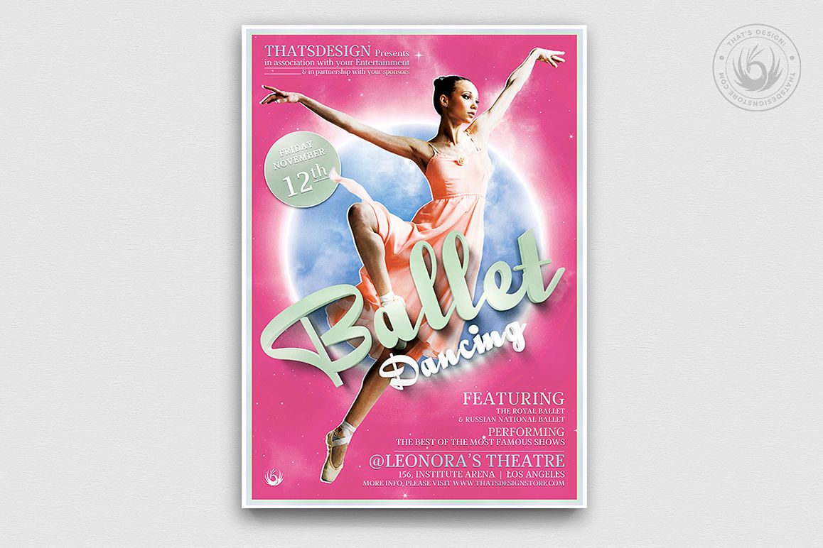 Dance Ballet Flyer Template V2 example image 1