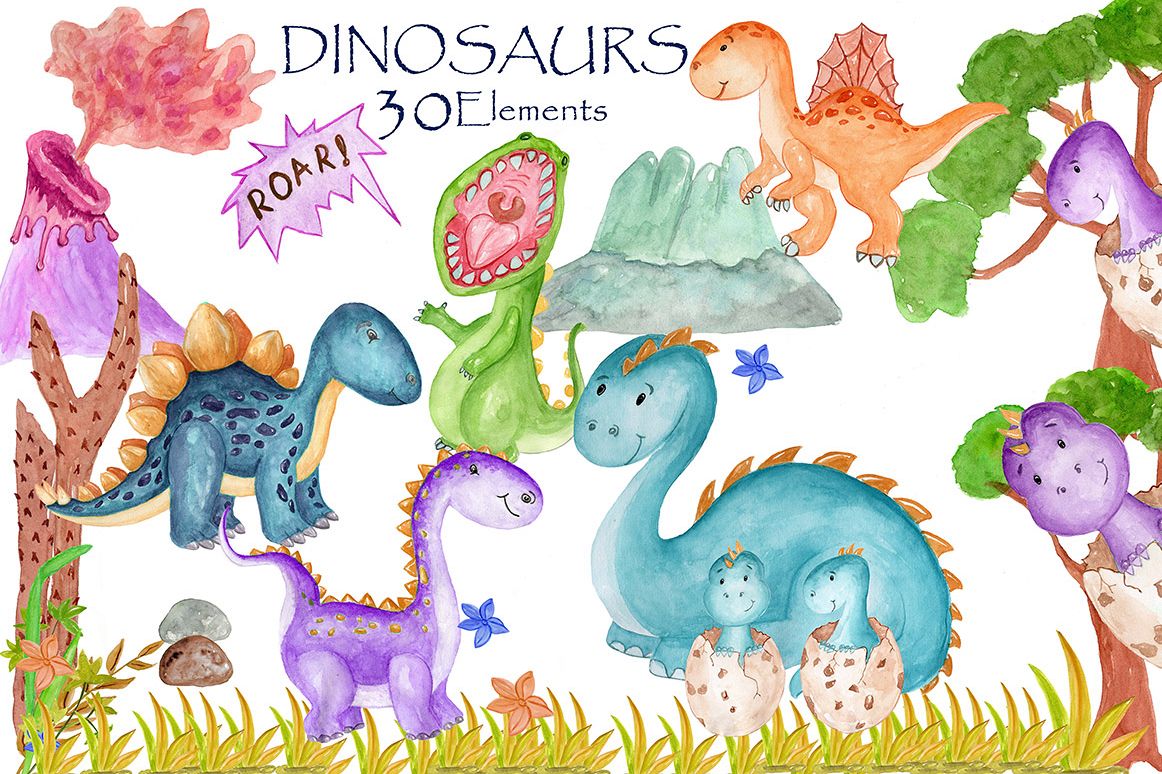 Dinosaur clipart example image 1