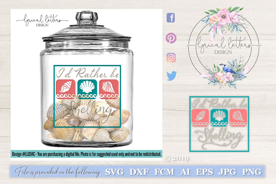 I'd Rather Be Shelling SVG DXF Cut File LL034C example image 1