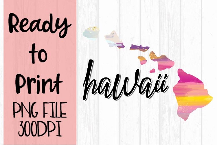 Hawaii Painted States Ready to Print example image 1