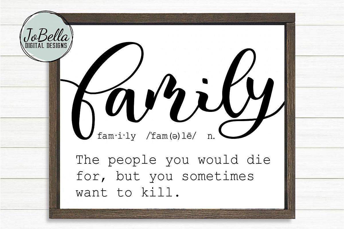 Funny Family Definition SVG, Sublimation File, and Printable example image 1