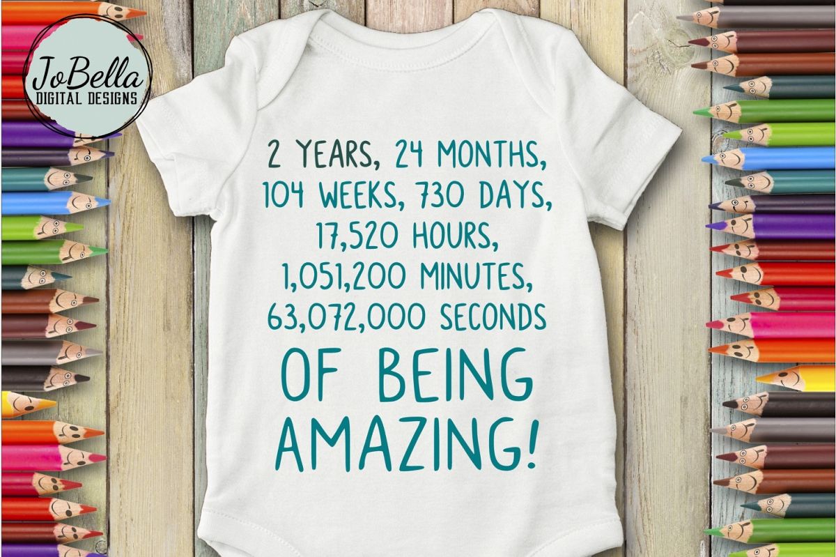 Second Birthday SVG - Toddler Shirt or Bodysuit Design example image 1