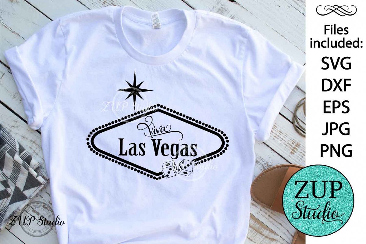 Las Vegas Sign SVG Design Cutting File 184 example image 1
