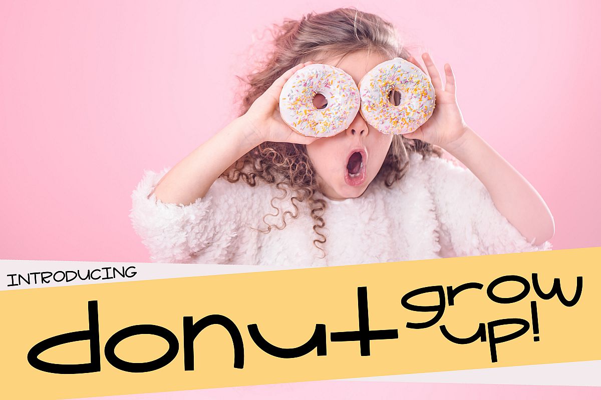 Download Donut Grow Up a Fun Font with extra Doodles (269974 ...