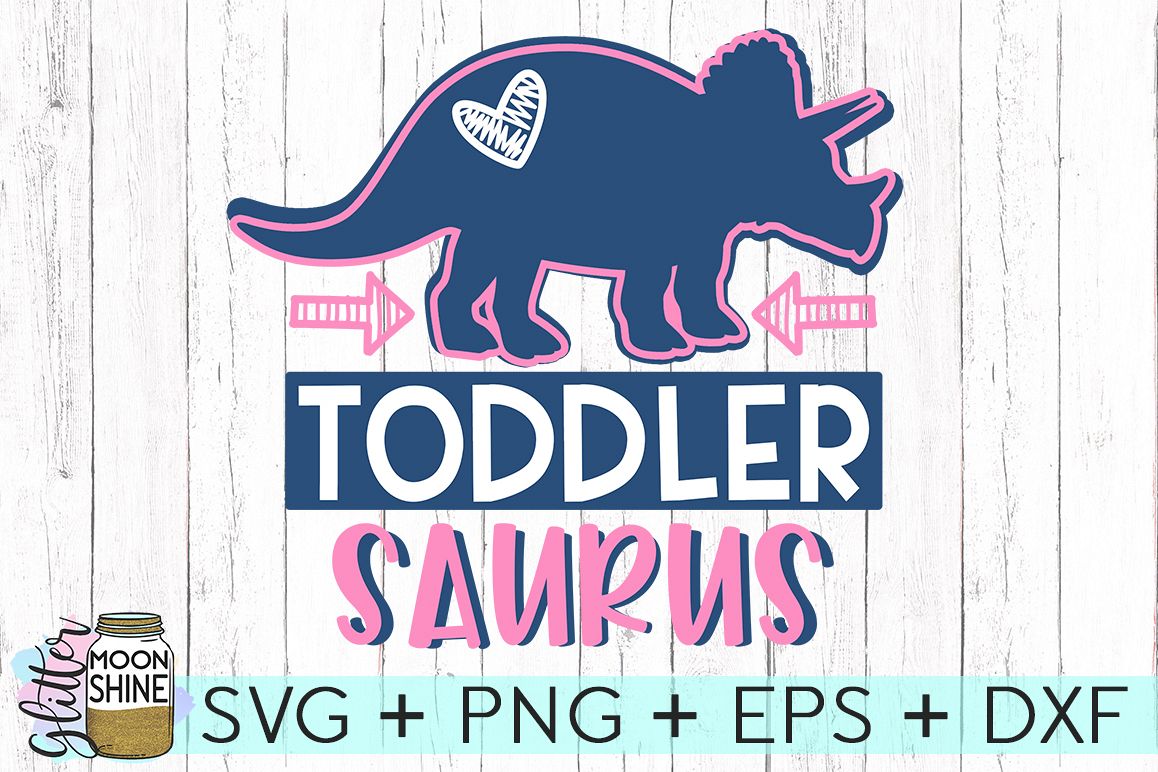 Toddler Saurus SVG DXF PNG EPS Cutting Files example image 1