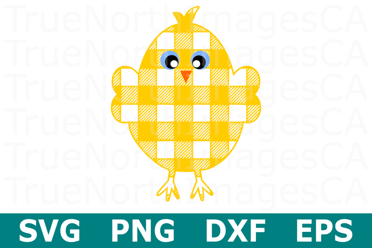 Plaid Chick - An Easter SVG Cut File example image 1