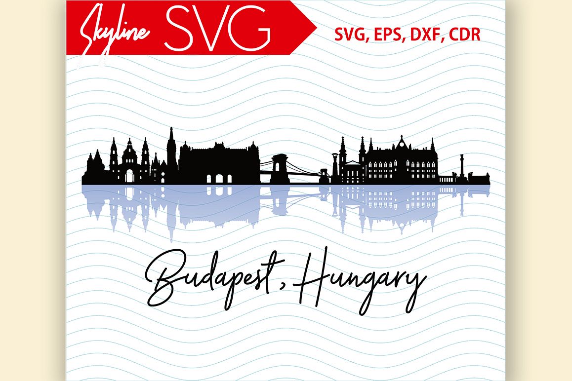 Budapest Skyline Hungary City Country in Europe Vector SVG example image 1