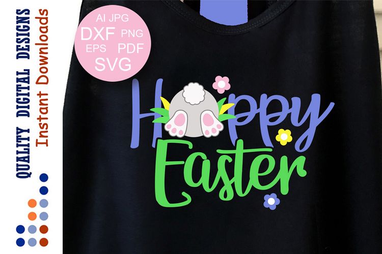 Happy Easter svg Bunny Svg Cut Files Peeps clipart example image 1
