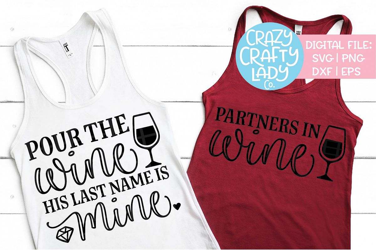 Wine Bachelorette SVG DXF EPS PNG Cut File Bundle example image 1