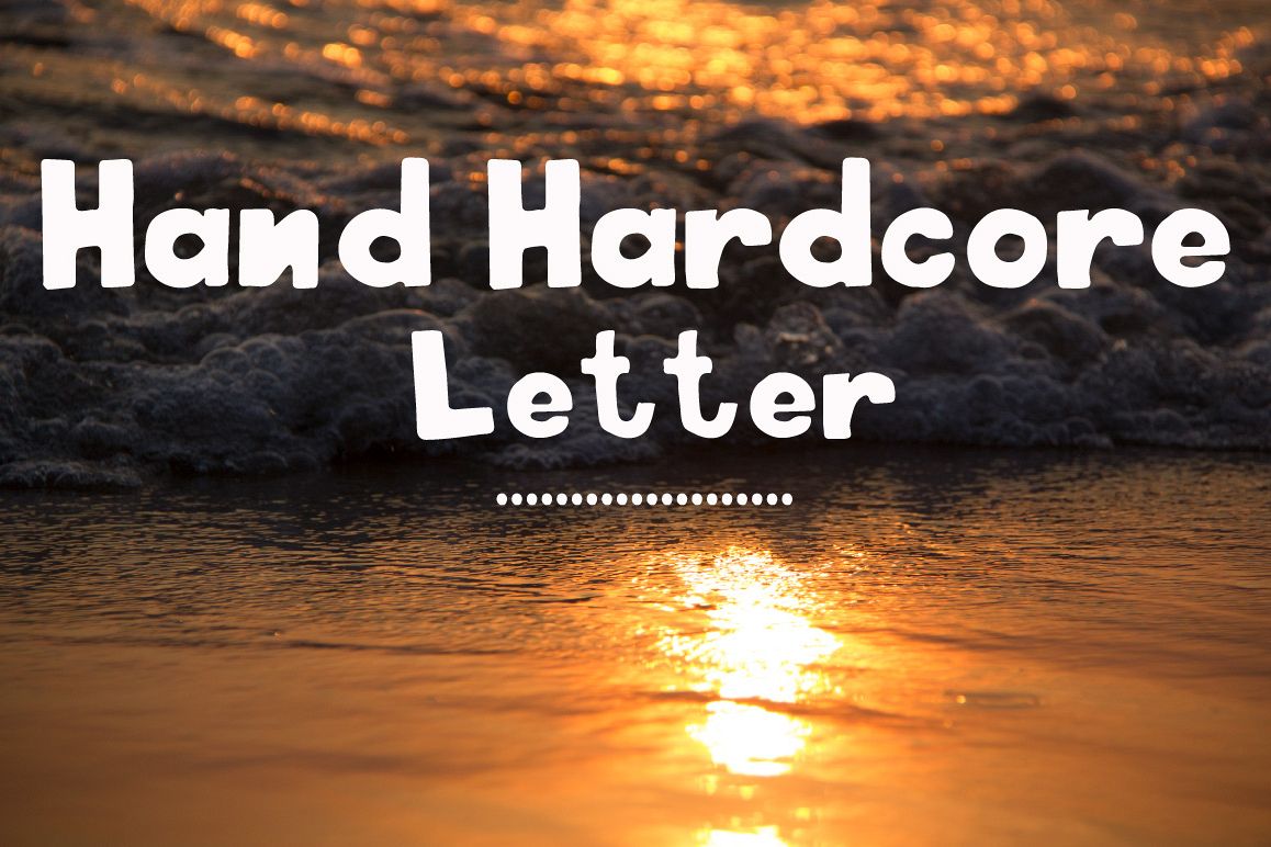 Hand hardcore letter example image 1