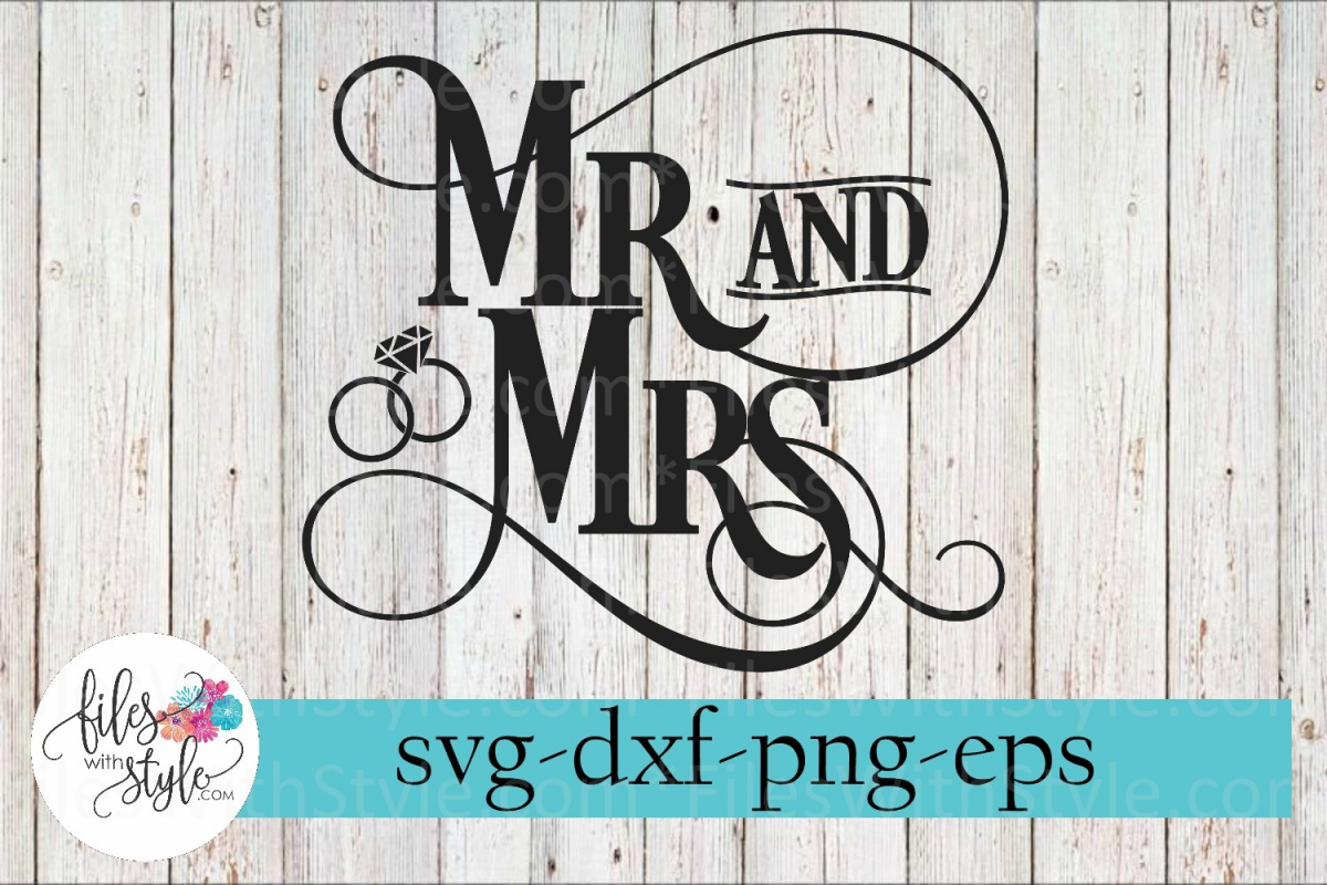 Download Mr And Mrs Ring Wedding Svg Cutting Files 214032 Svgs Design Bundles