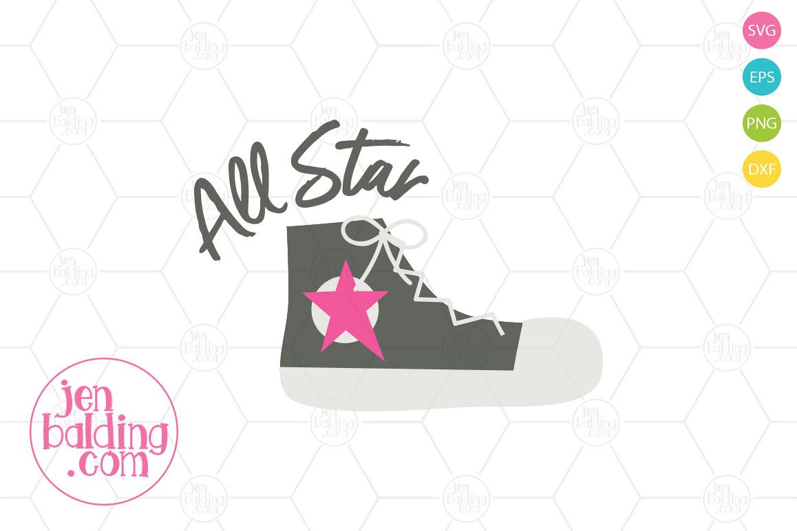 All Star Shoe SVG example image 1