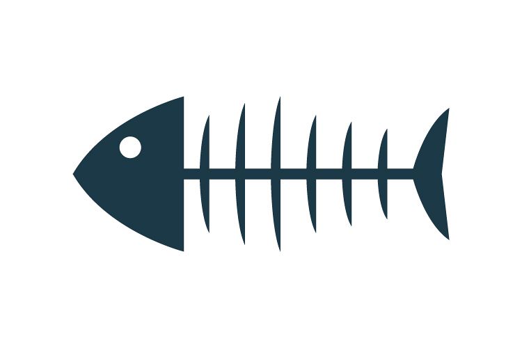 Fish skeleton icon example image 1