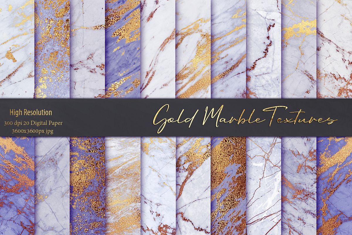 Purple and Gold Marble Textures example image 1