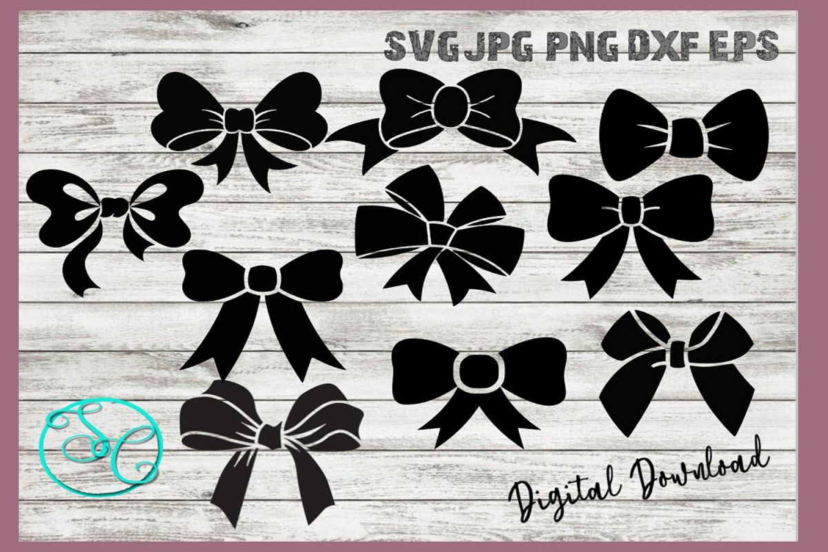 Hair Bows Gift Bows SVG example image 1