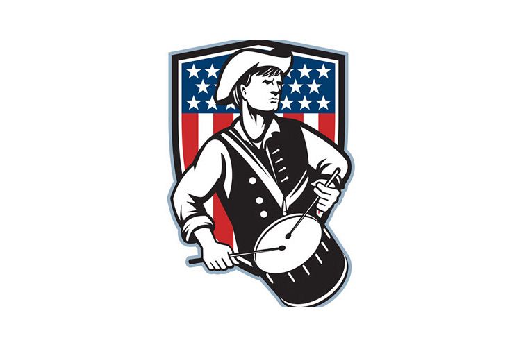 American Patriot Drummer With Flag example image 1
