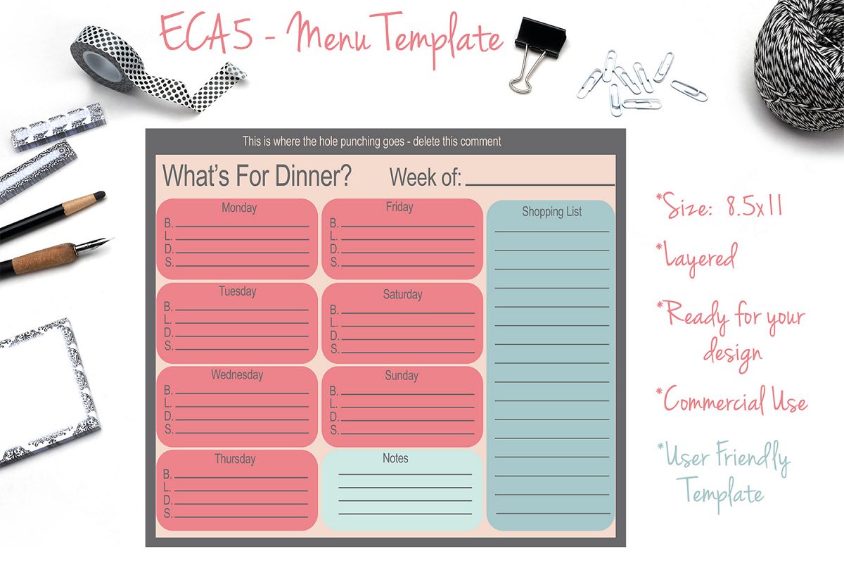 Menu Template example image 1