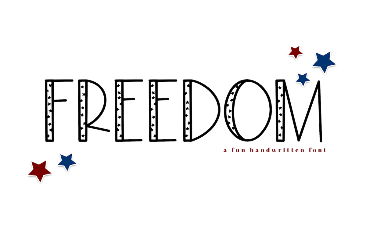 Freedom - A Fun Patriotic Font example image 1