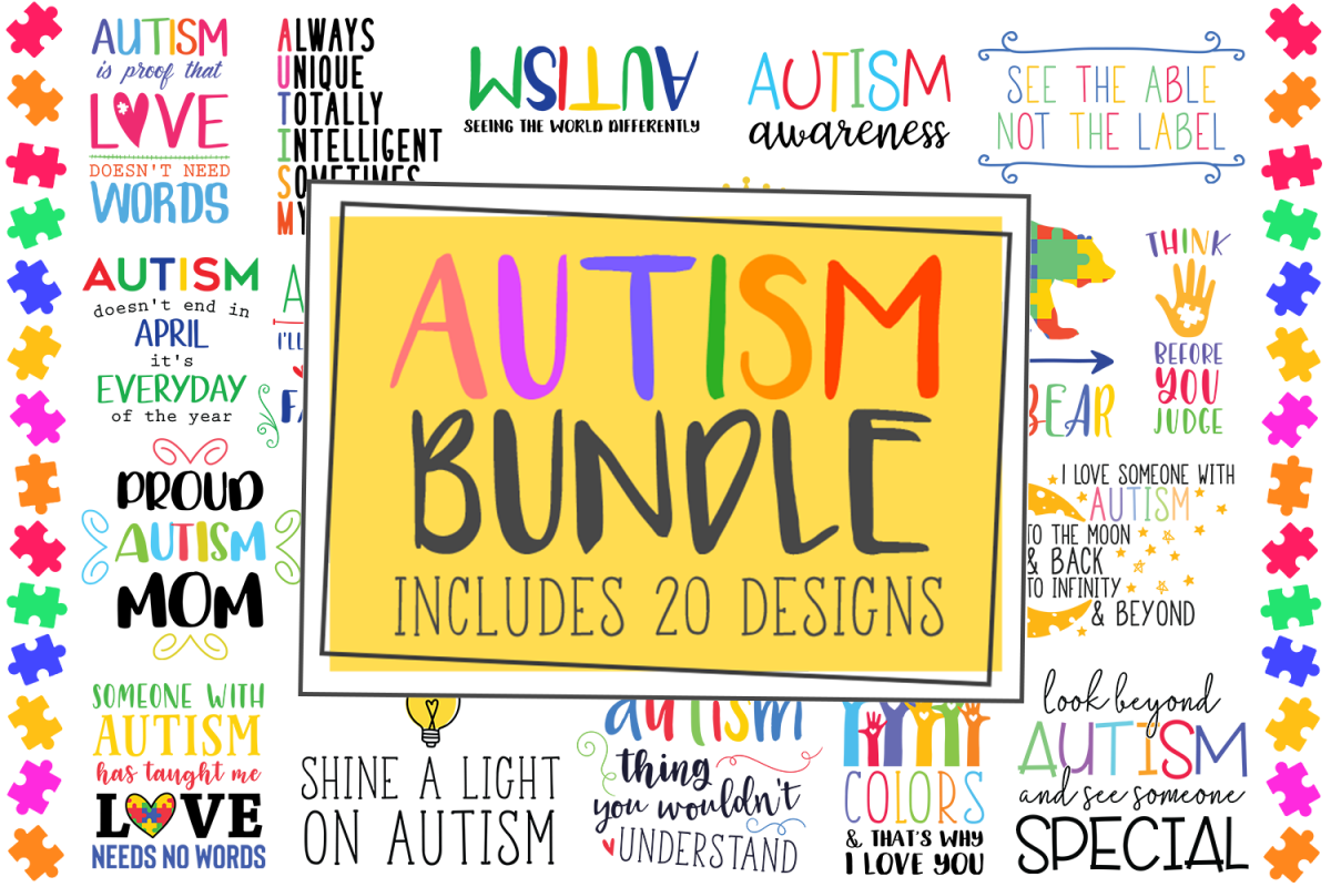 SALE! 20 Autism quotes Bundle svg, Autism svg bundle