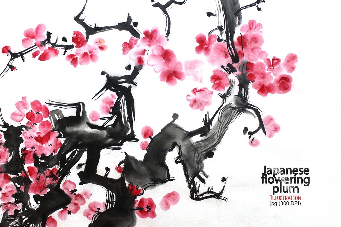 Japanese Ink flowering plum example image 1