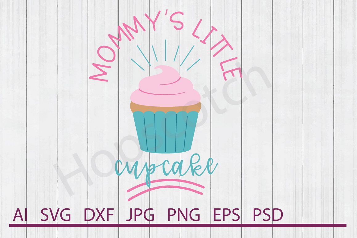 Cupcake SVG, Little Cupcake SVG, DXF File, Cuttable File example image 1