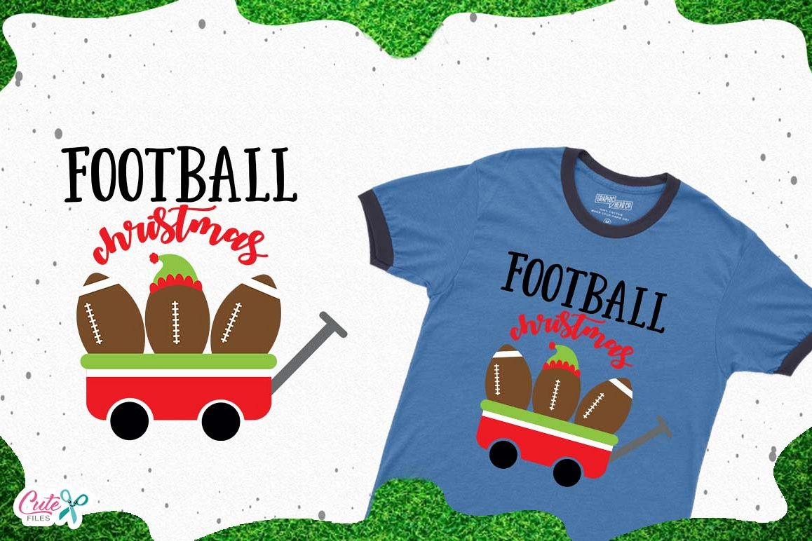 Football christmas SVG, cut files for craftter example image 1