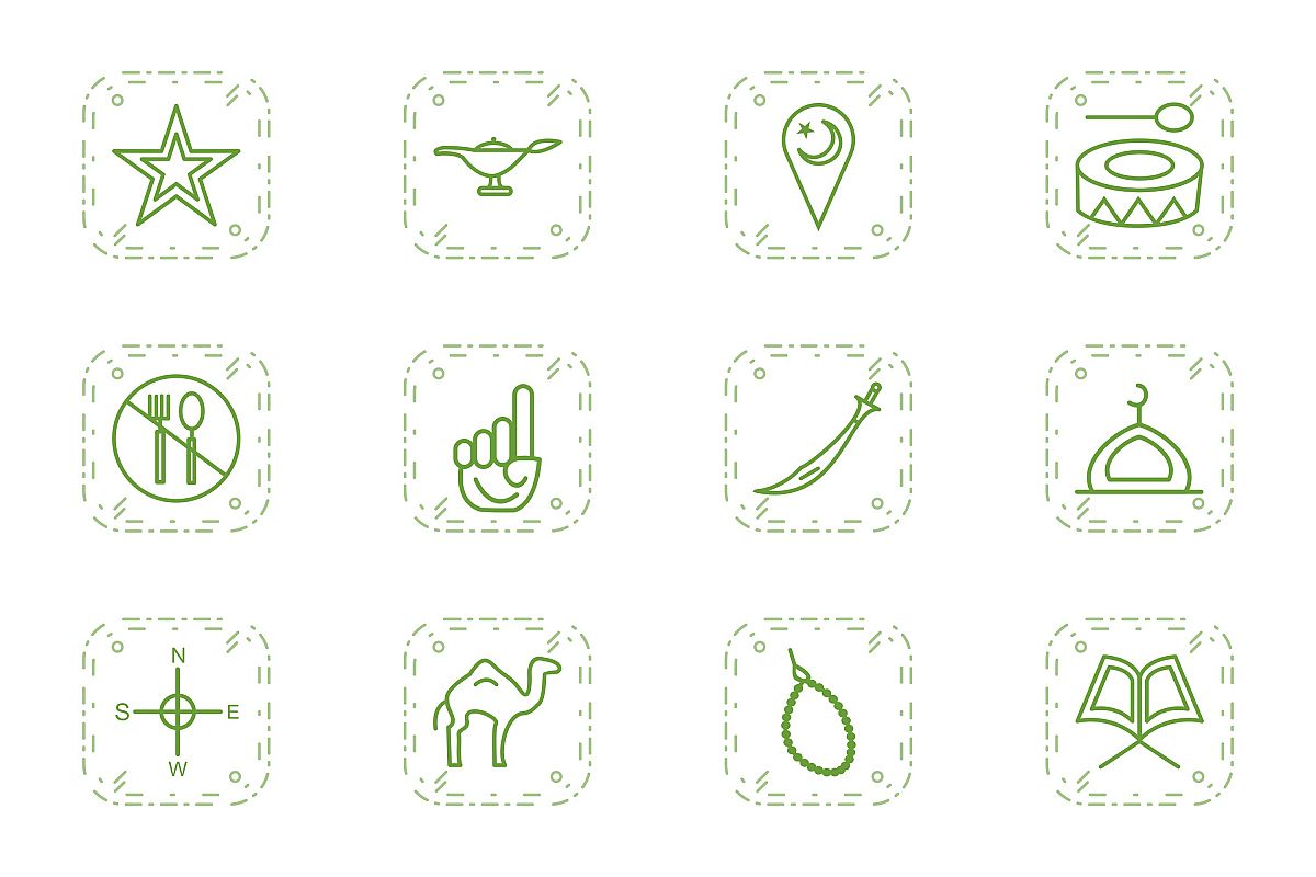 Set Of Ramadan Icons example image 1