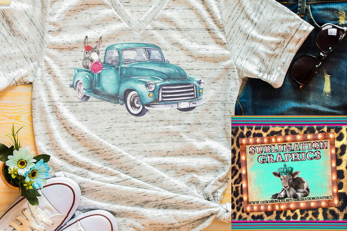 Donkey Truck Sublimation Digital Download example image 1