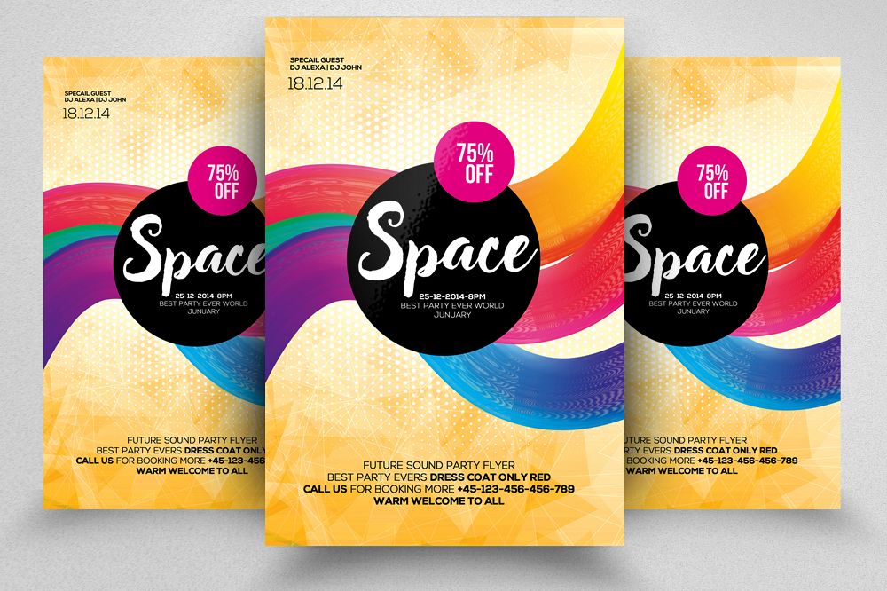 Space Flyer/ Poster Template example image 1