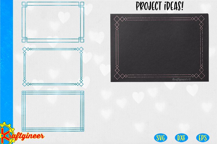 Single Line Frames SVG | Single Line SVG |Foil Quill example image 1