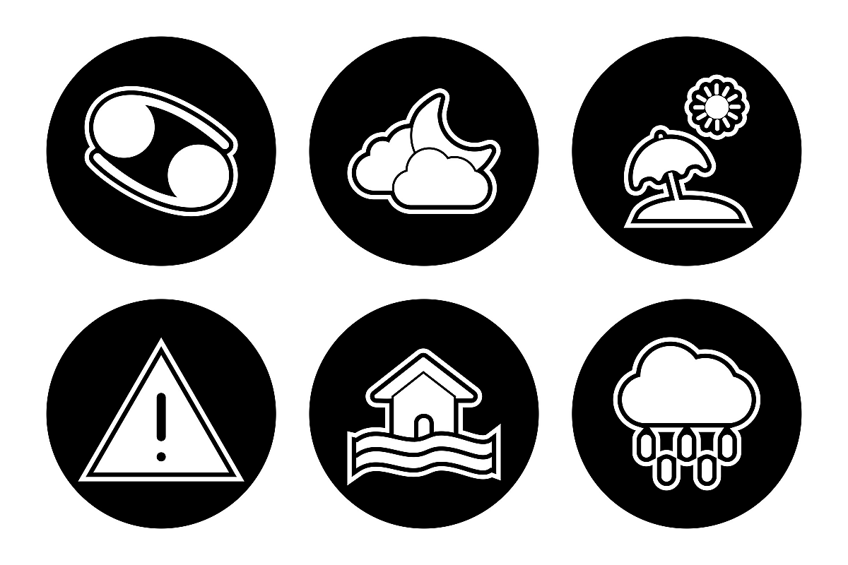Set Of Weather And Season Icons example image 1