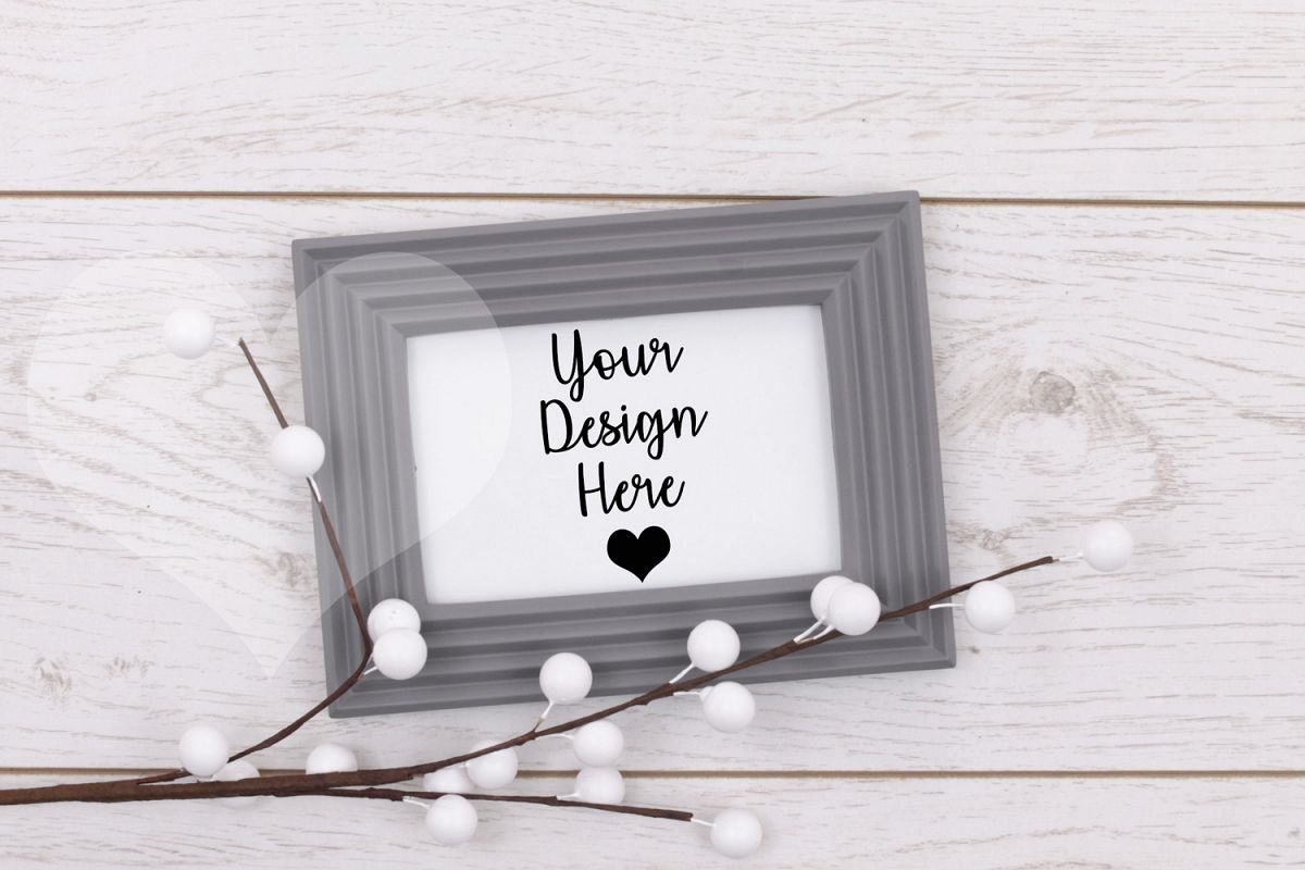 Styled Frame Mockup, Grey Frame Mockup, Styled Stock Photo example image 1
