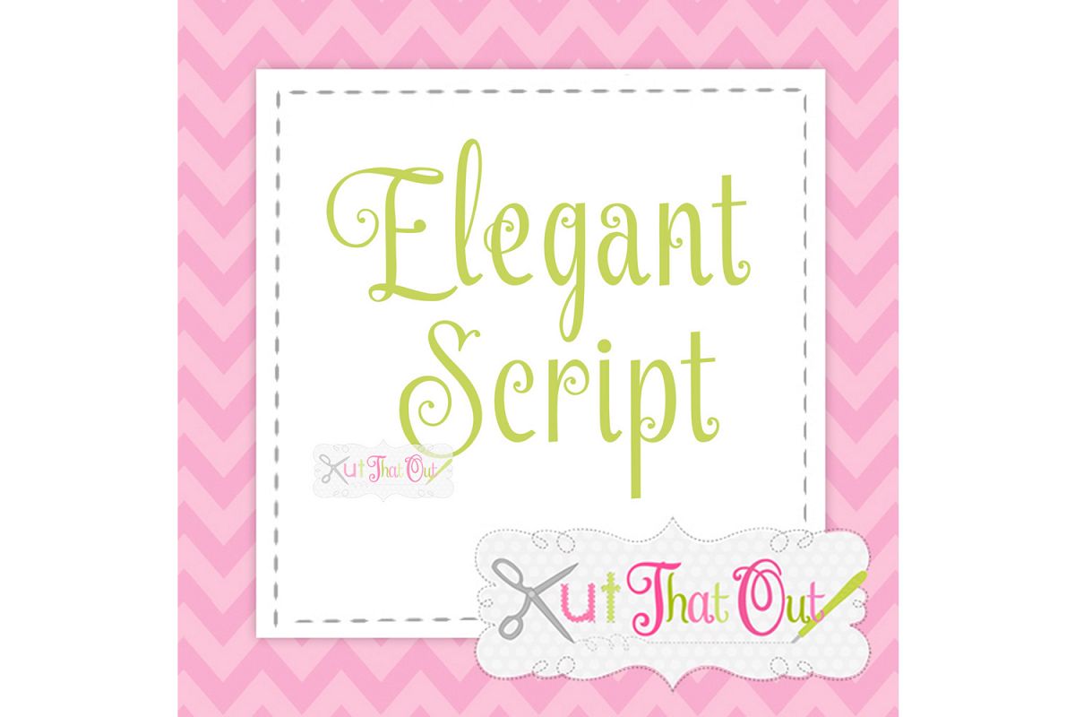 EXCLUSIVE Elegant Script SVG & DXF Cut File example image 1