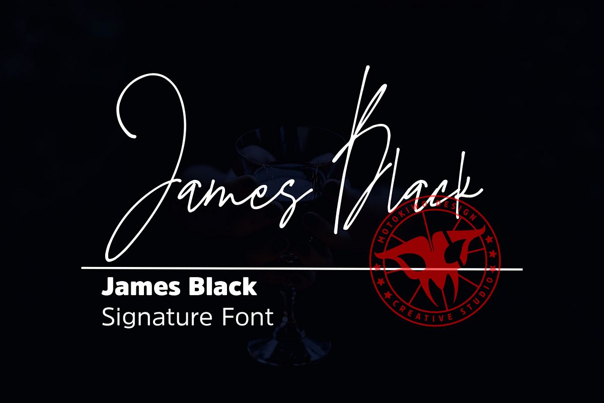 James Black Signature Font example image 1